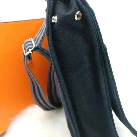 Hermès Grey Cotton Canvas Messenger Bag - Picture 6 of 14